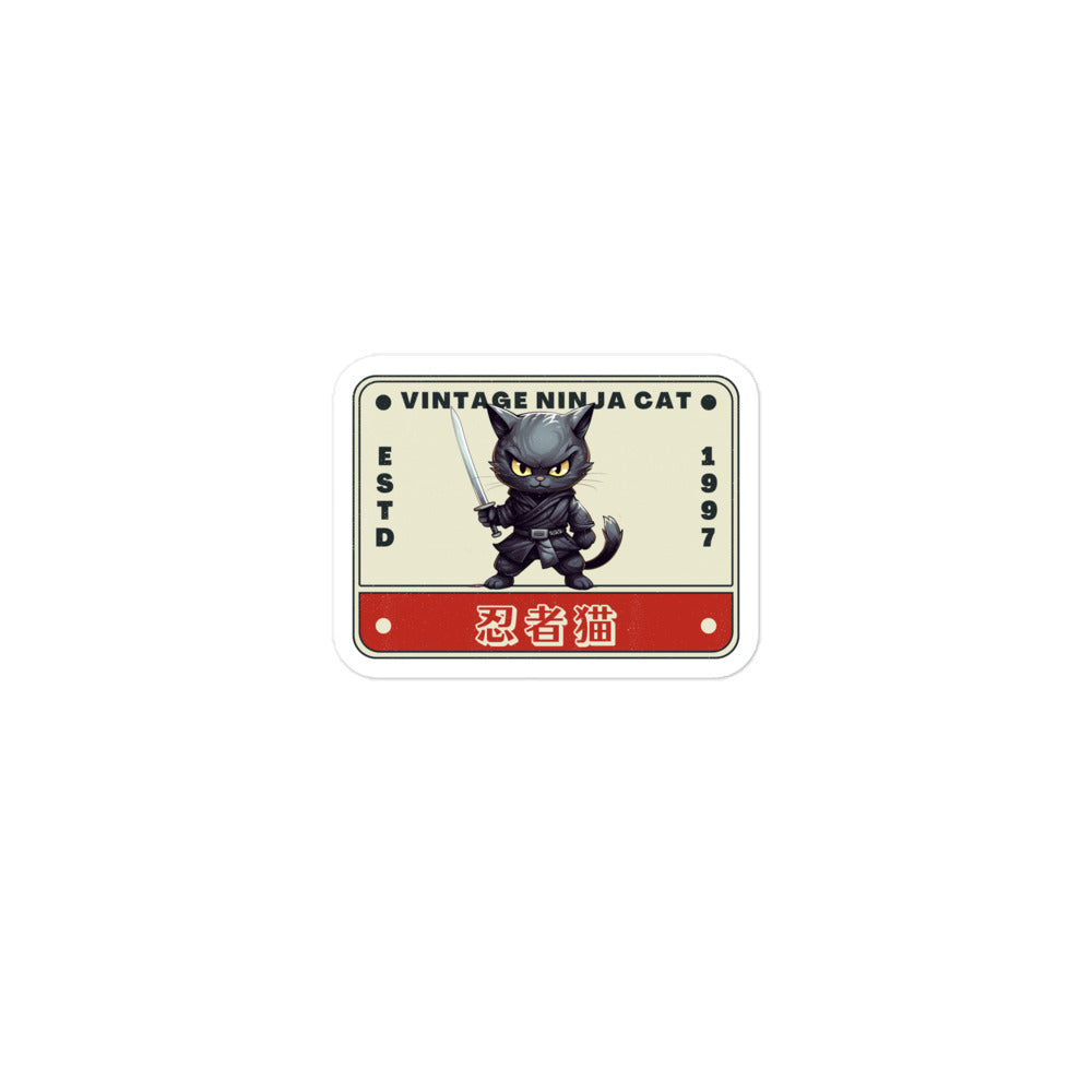 Vintage Ninja Cat Estd 1997 Sticker