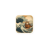 Thumbnail for Ukiyo-e Cat Resting the Wave Sticker