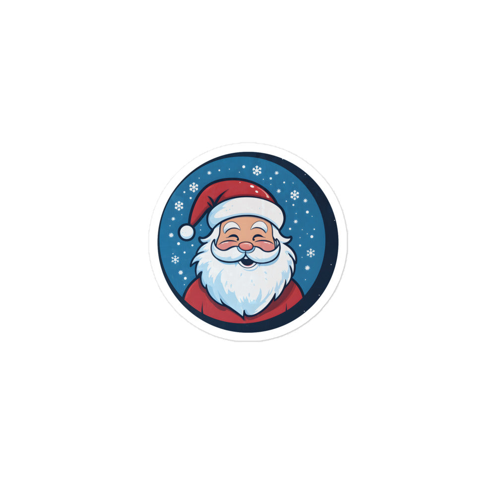 Vintage Santa Smiles Christmas Cheer Sticker