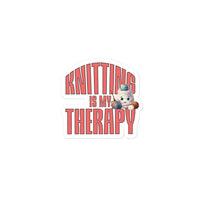 Thumbnail for Knitting is my Therapy Worries Away Sticker