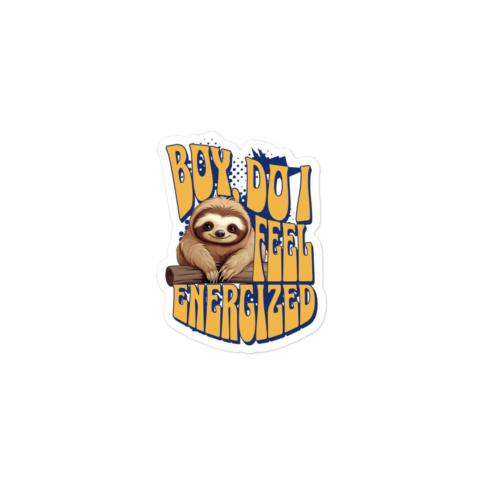 Energized Sloth: Sarcasm on a Limb Sticker