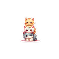 Thumbnail for Cute Kawaii Cat Pile Stackable Cats Sticker