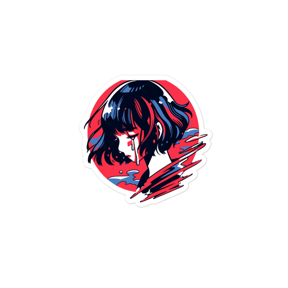 Anime Girl in Tragedy Sticker