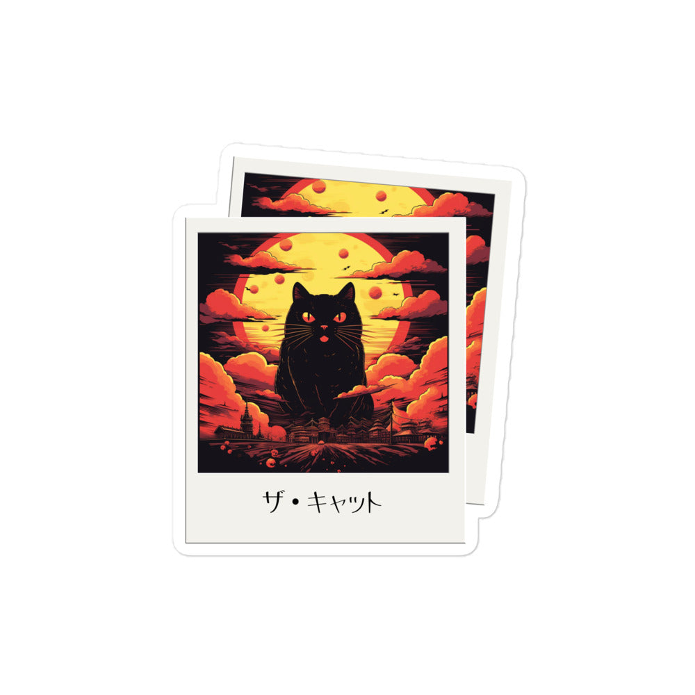 The Cat Japanese Woodblock Cat Sticker