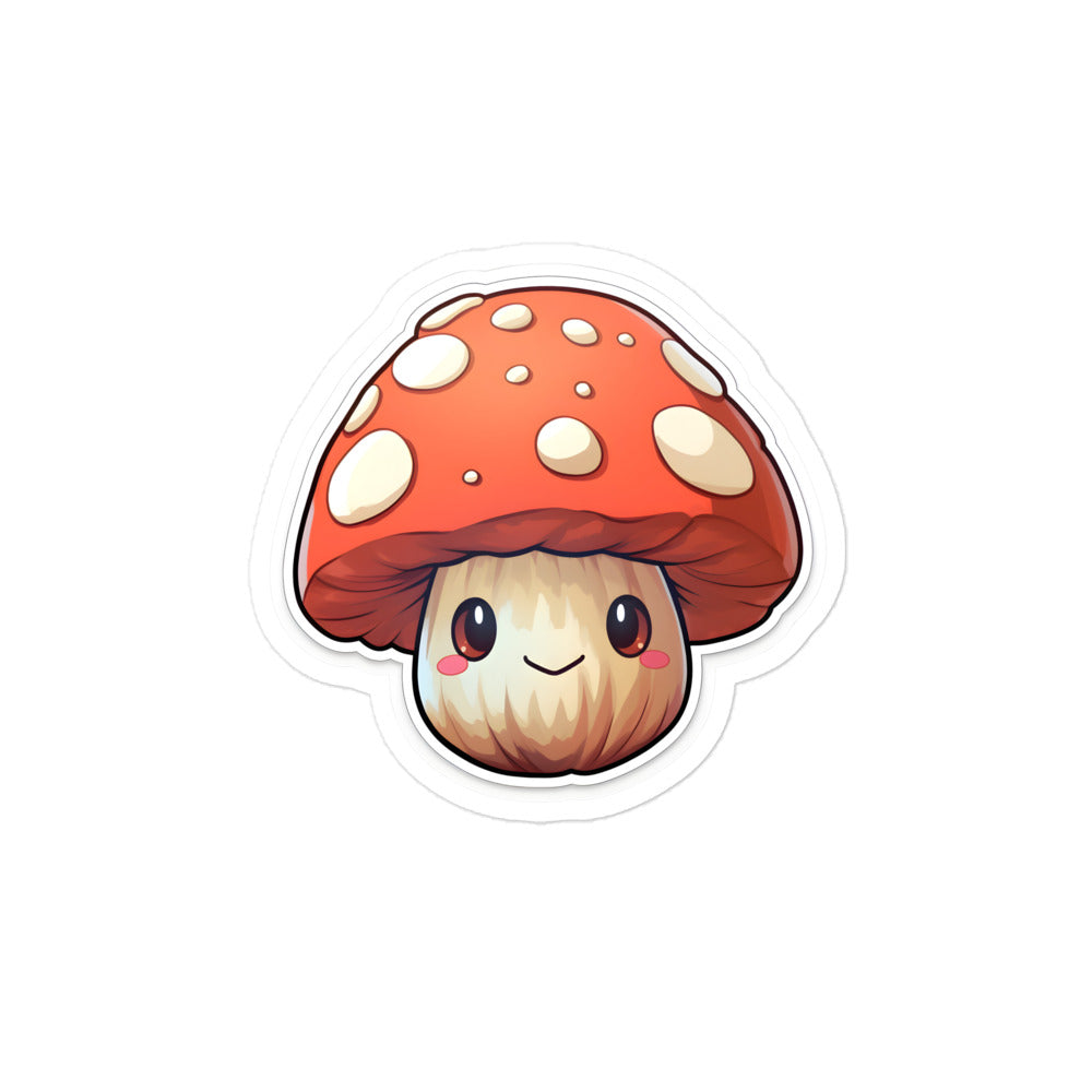 Smiling Anime Mushroom Sticker