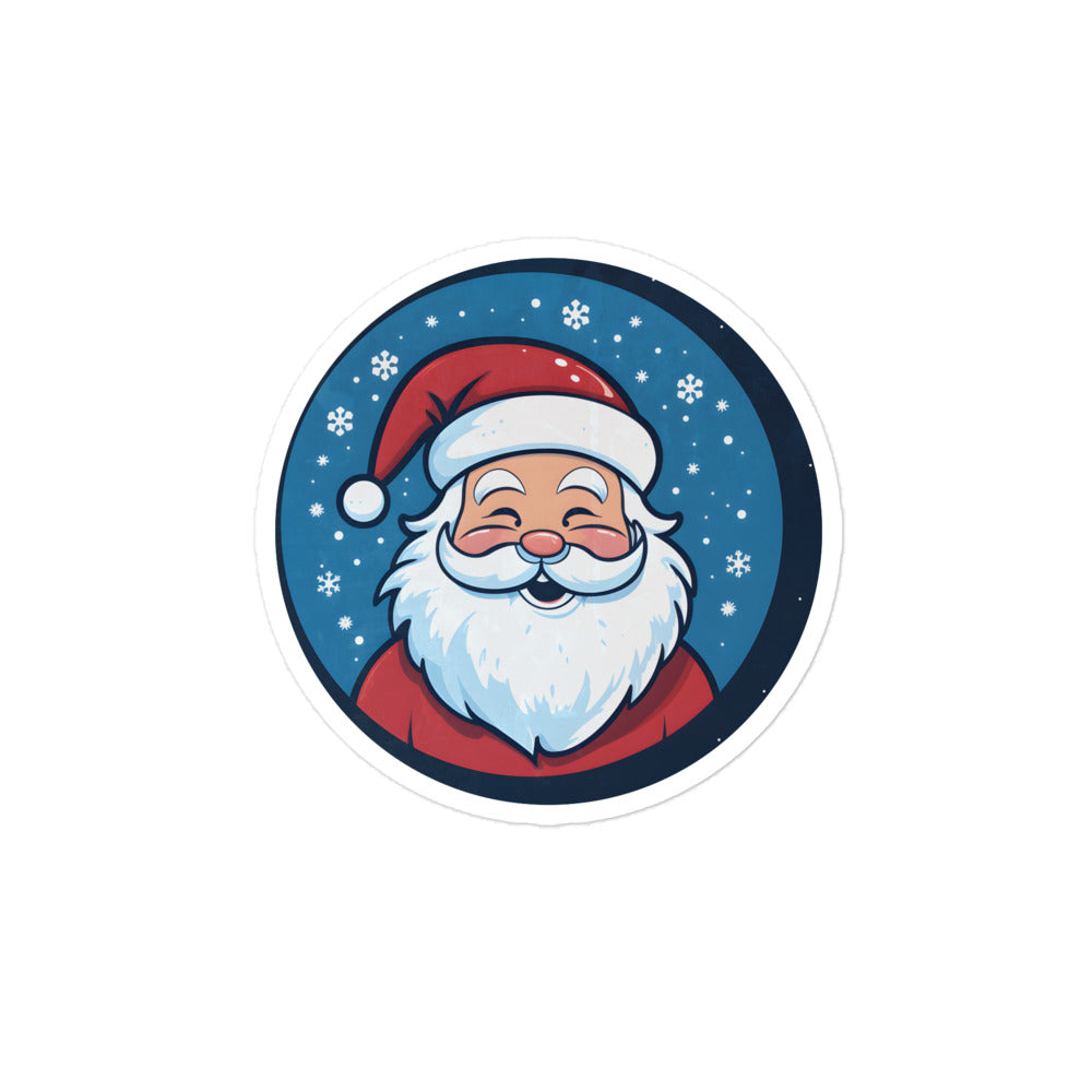 Vintage Santa Smiles Christmas Cheer Sticker