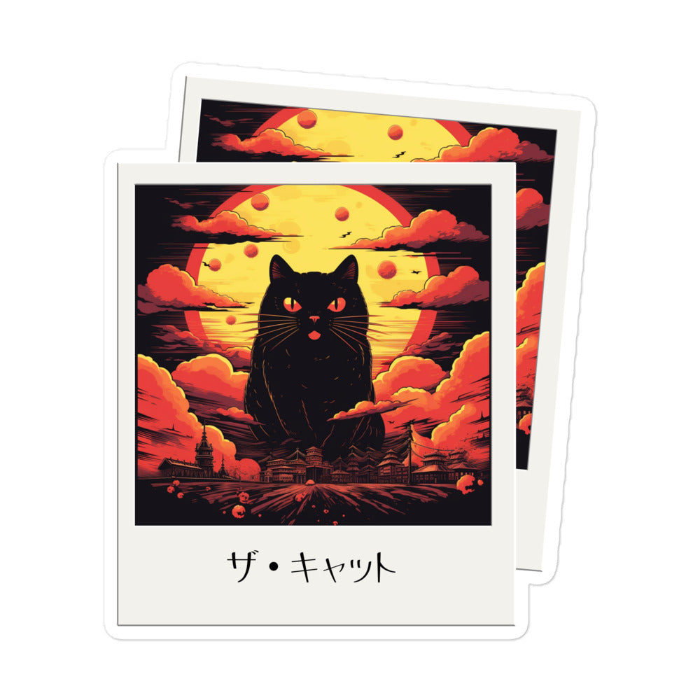 The Cat Japanese Woodblock Cat Sticker