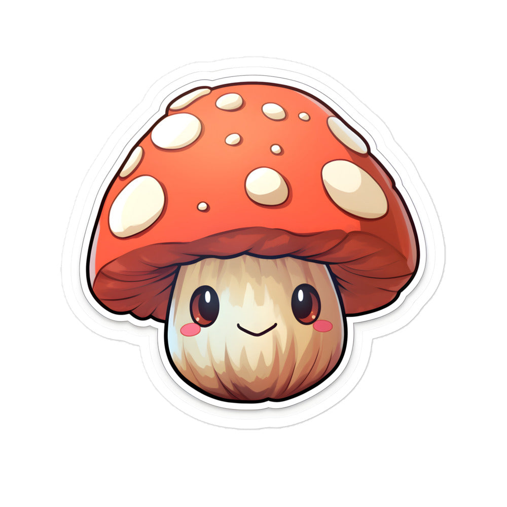 Smiling Anime Mushroom Sticker