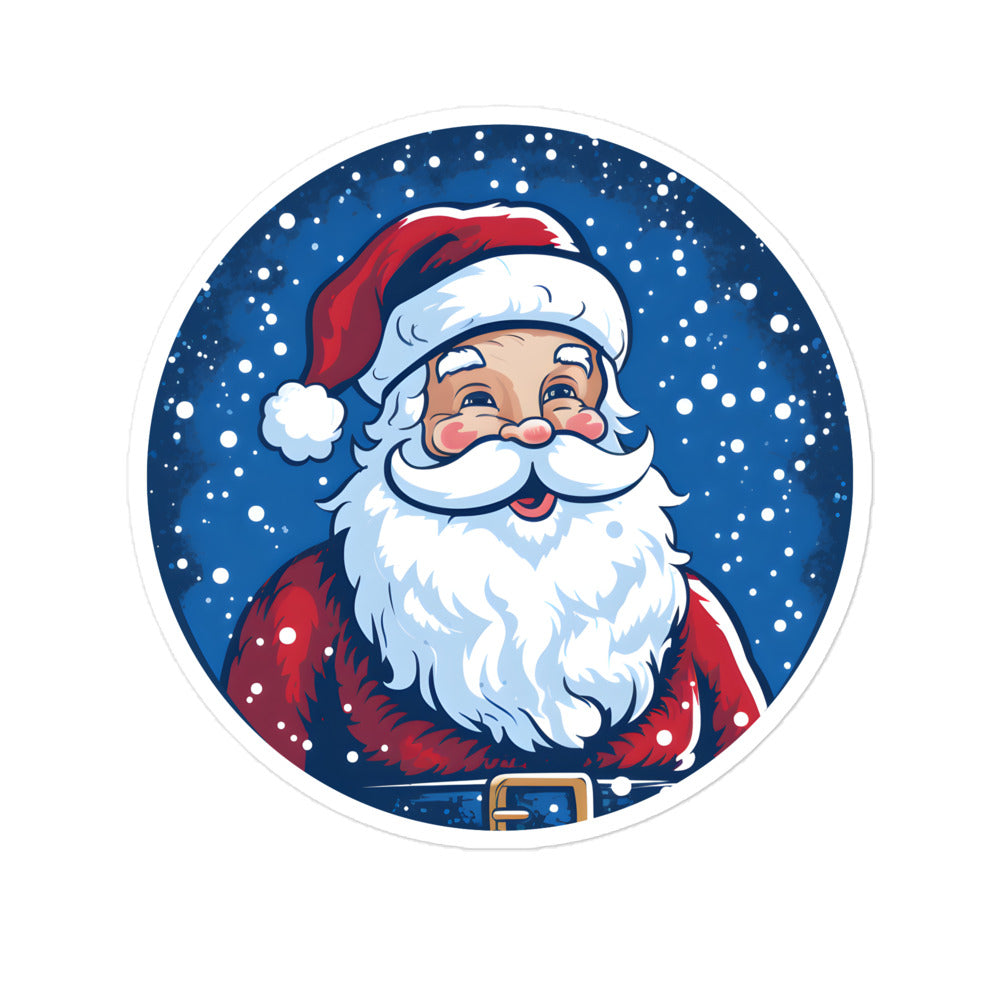 Santa in the Snow Sticker