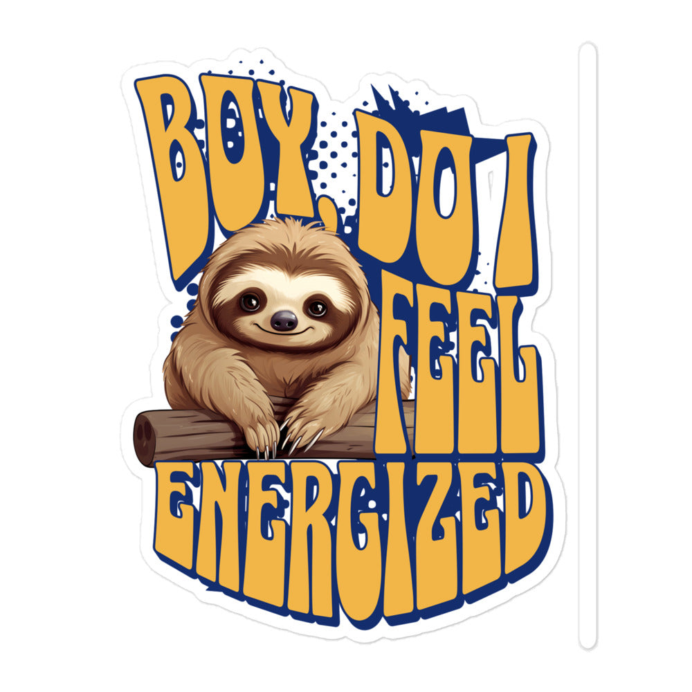 Energized Sloth: Sarcasm on a Limb Sticker