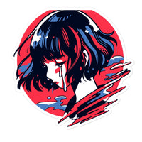 Anime Girl in Tragedy Sticker