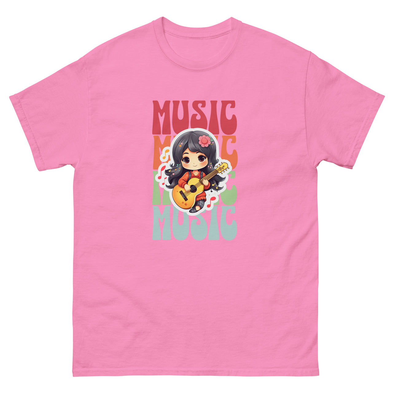 Colorful Music: Guitar Girl T-Shirt