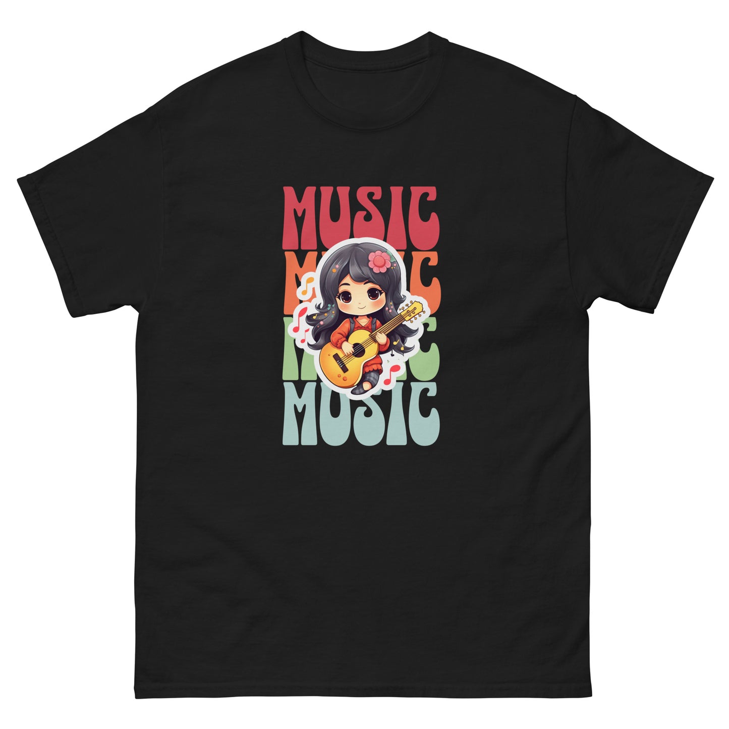 Colorful Music: Guitar Girl T-Shirt