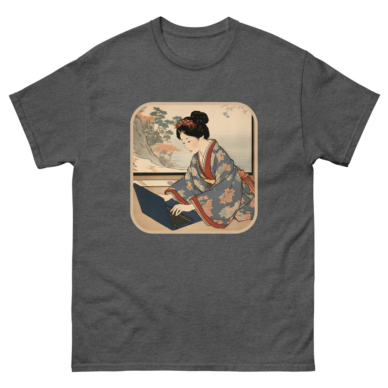Modern Edo: The Ukiyo-e Bijin Who Codes T-Shirt