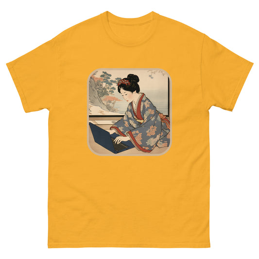 Modern Edo: The Ukiyo-e Bijin Who Codes T-Shirt