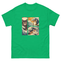 Thumbnail for Ukiyo-e Cats Riding The Waves T-Shirt