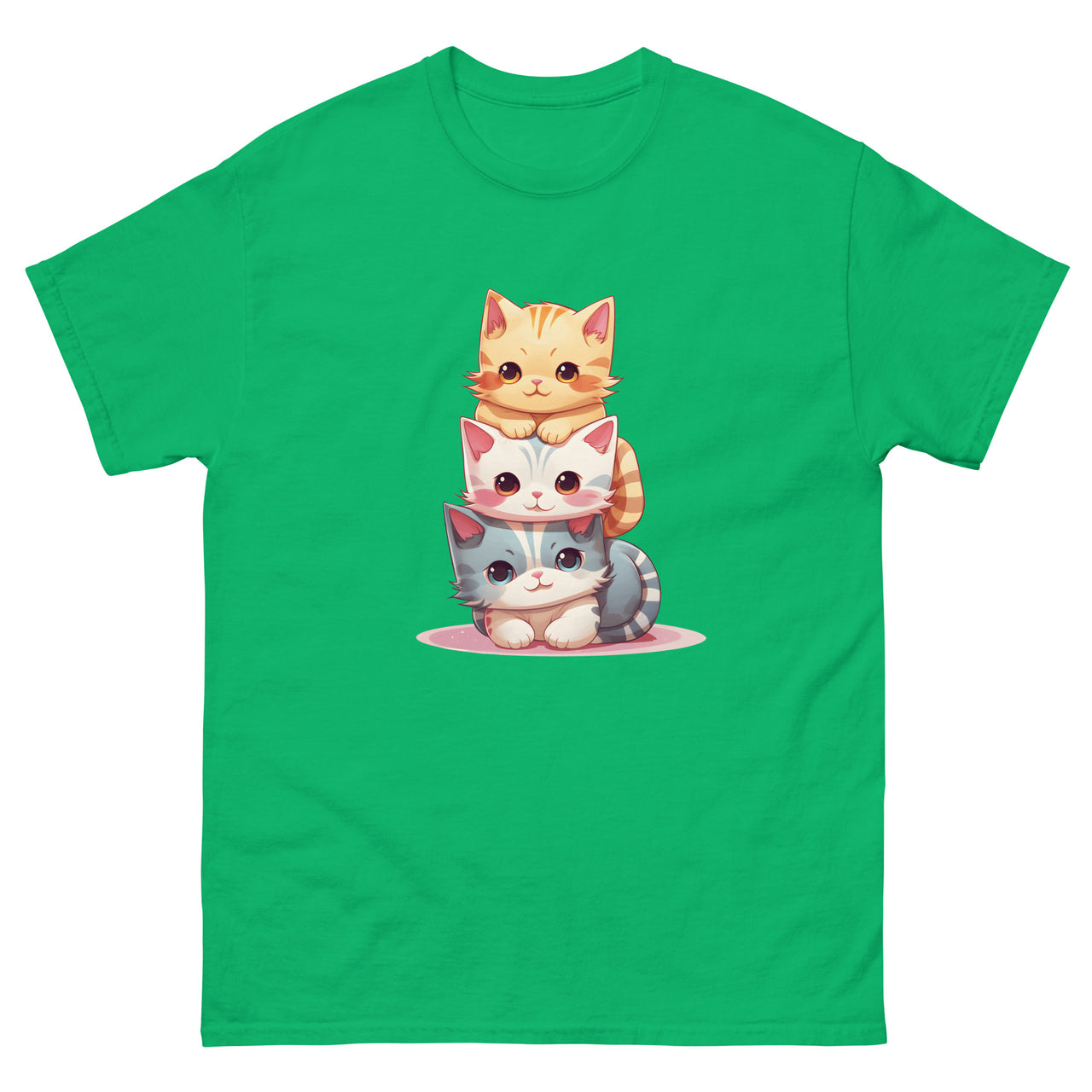 Cute Kawaii Cat Pile Stackable Cats T-Shirt