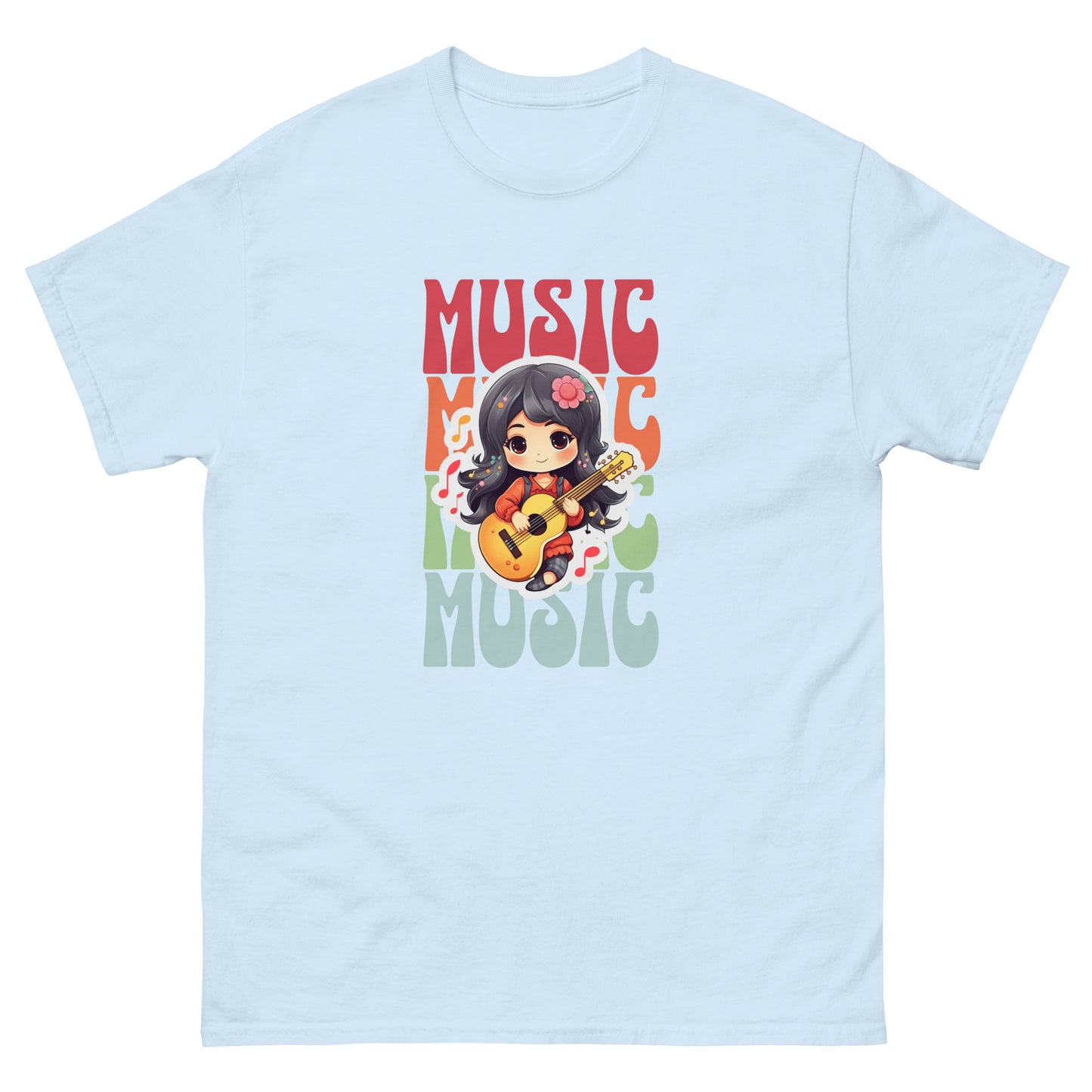 Colorful Music: Guitar Girl T-Shirt
