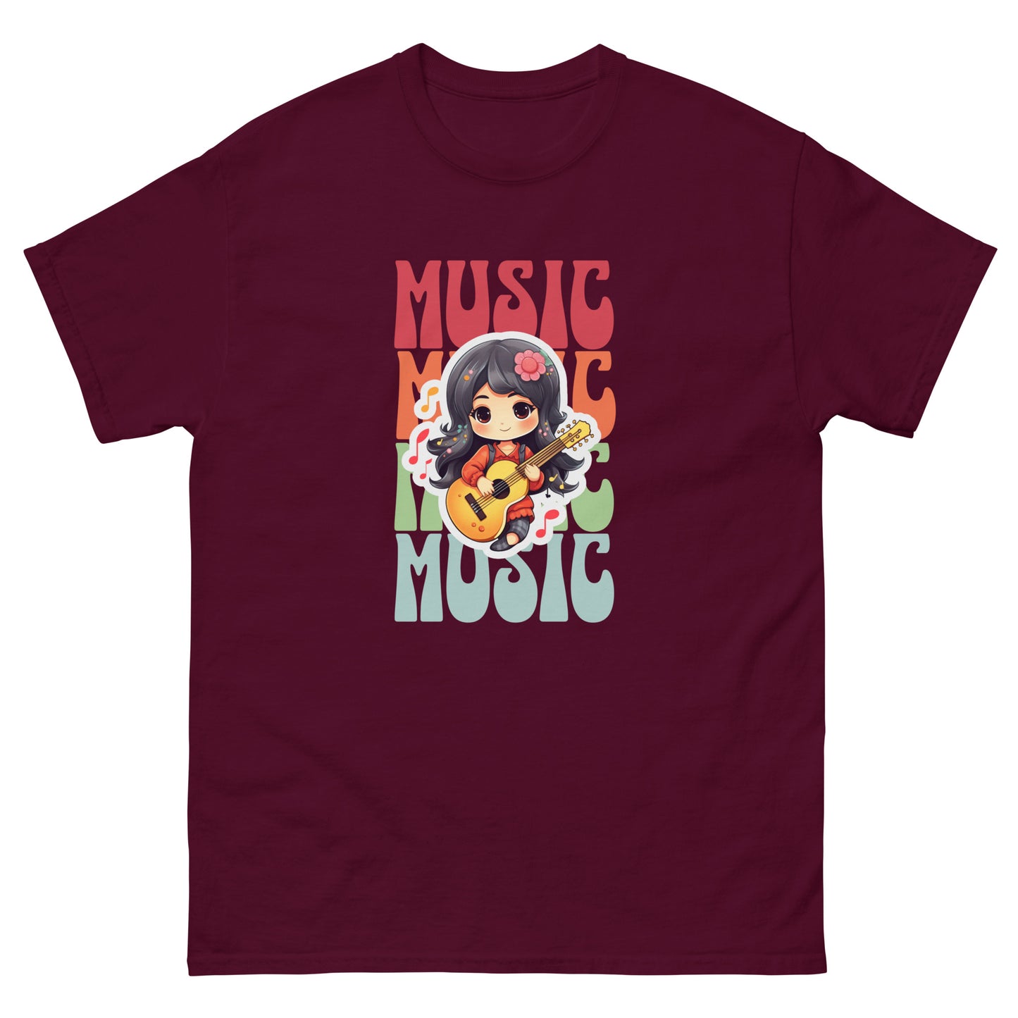 Colorful Music: Guitar Girl T-Shirt