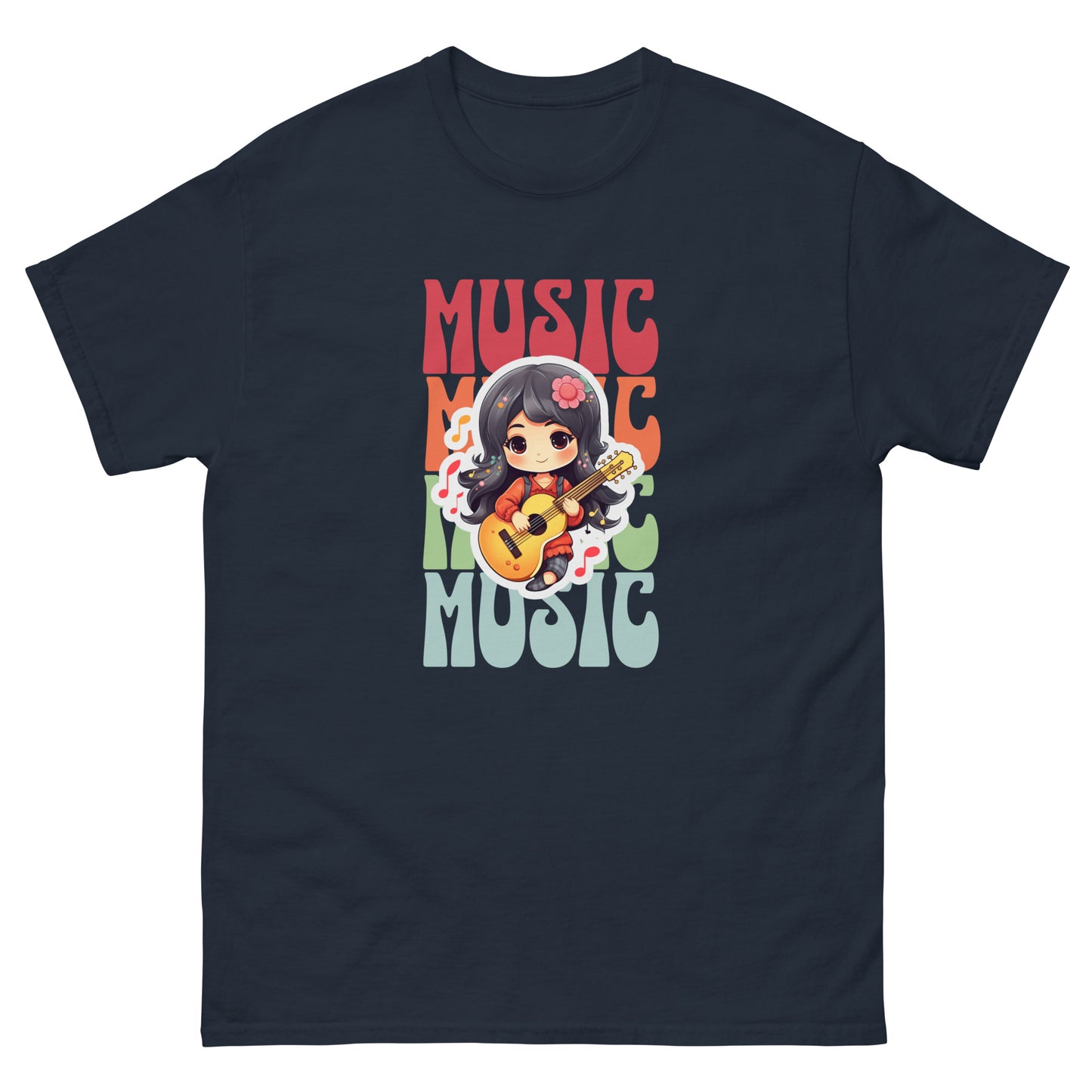 Colorful Music: Guitar Girl T-Shirt