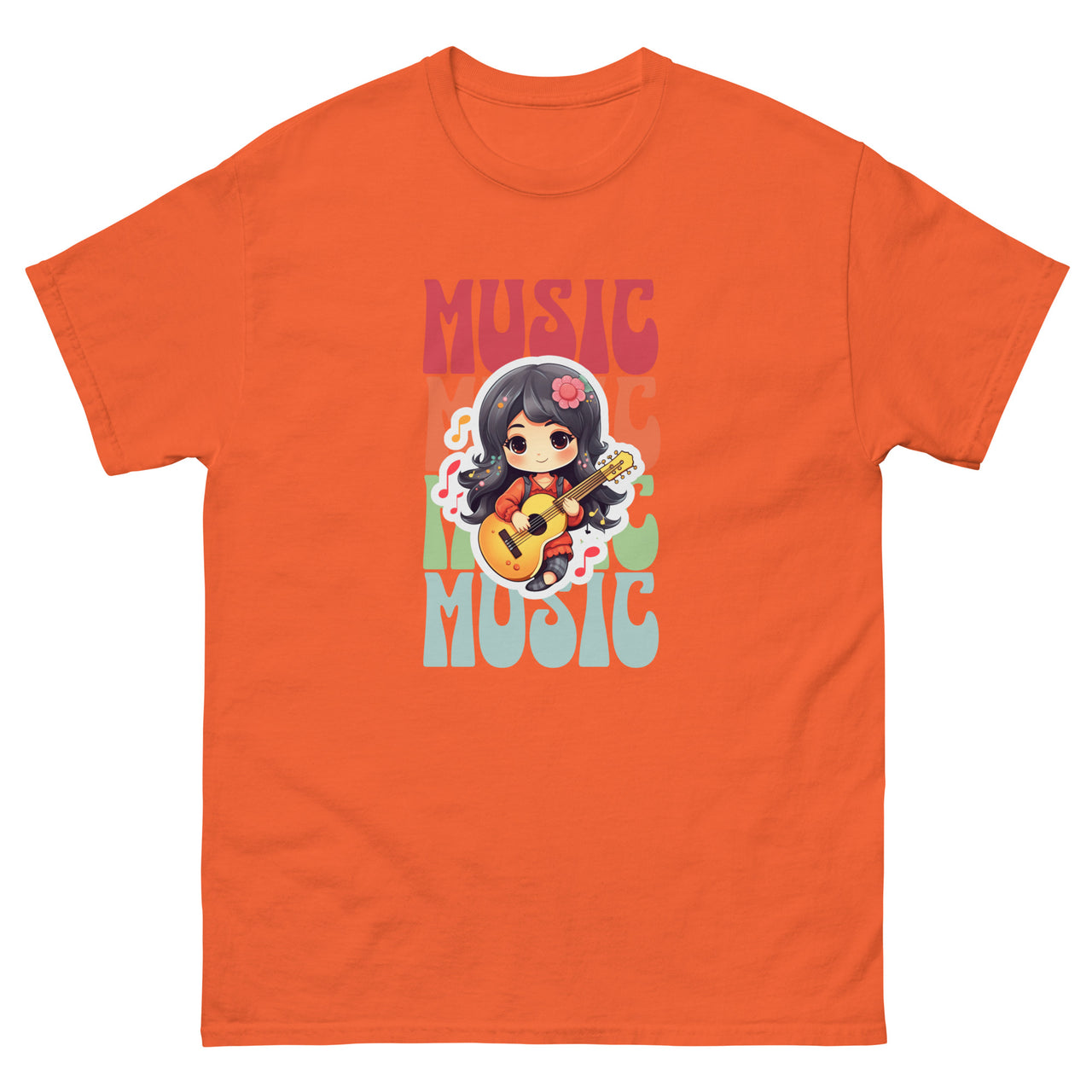 Colorful Music: Guitar Girl T-Shirt