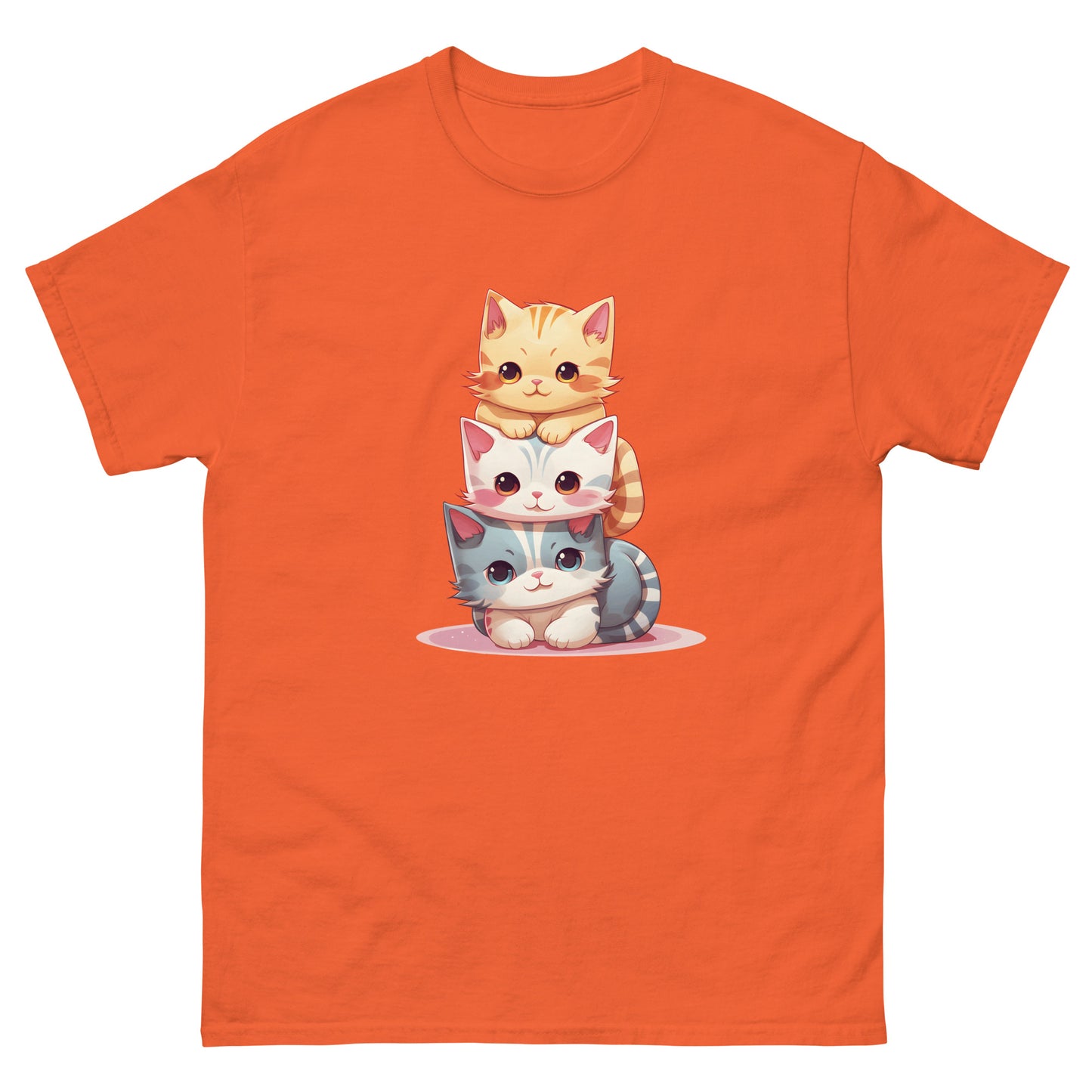 Cute Kawaii Cat Pile Stackable Cats T-Shirt