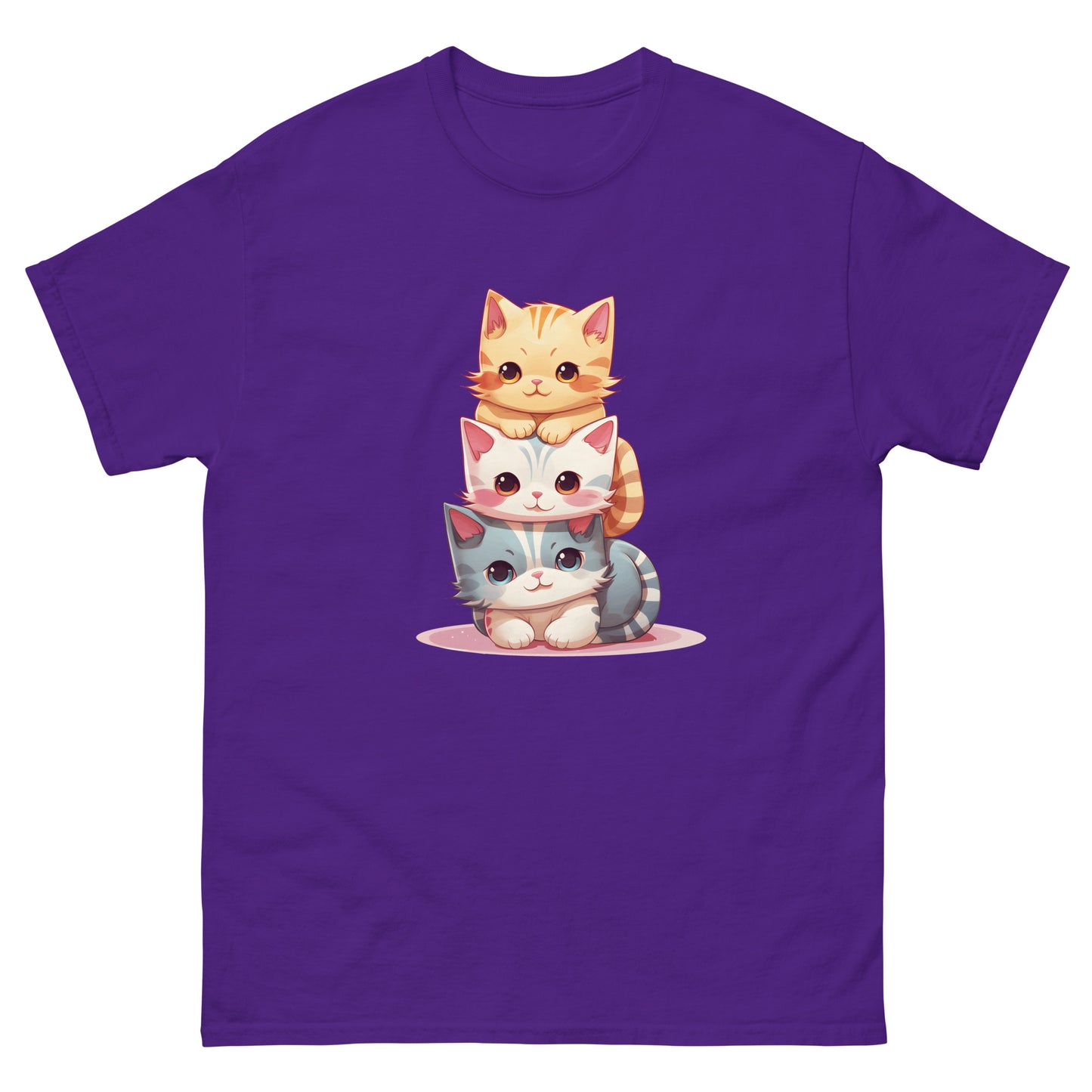 Cute Kawaii Cat Pile Stackable Cats T-Shirt