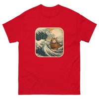 Thumbnail for Ukiyo-e Cat Resting the Wave T-Shirt