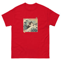 Thumbnail for A Fearsome Cat Ukiyo-e Great Wave T-Shirt