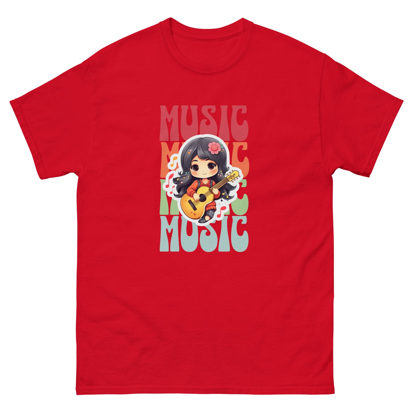 Colorful Music: Guitar Girl T-Shirt