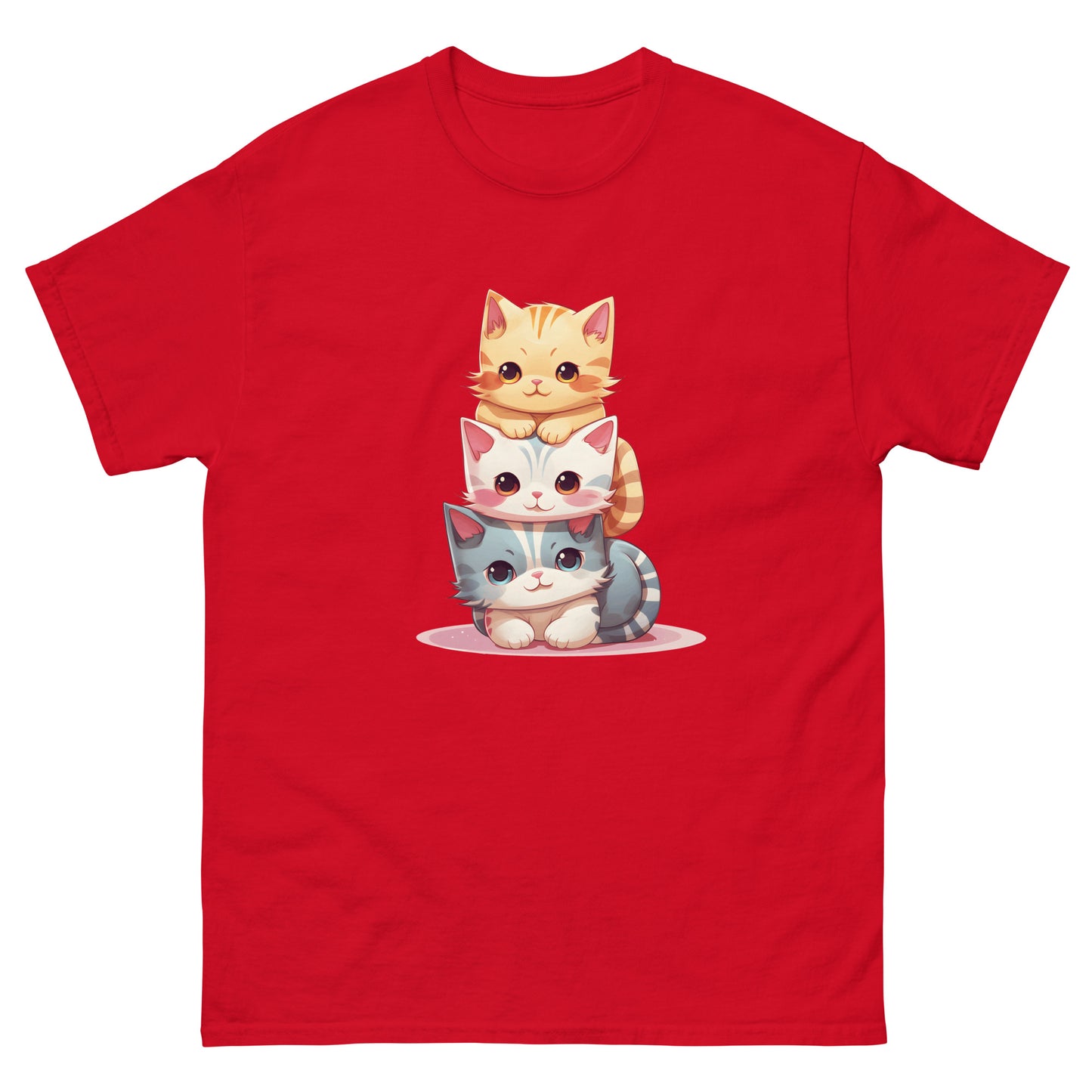 Cute Kawaii Cat Pile Stackable Cats T-Shirt