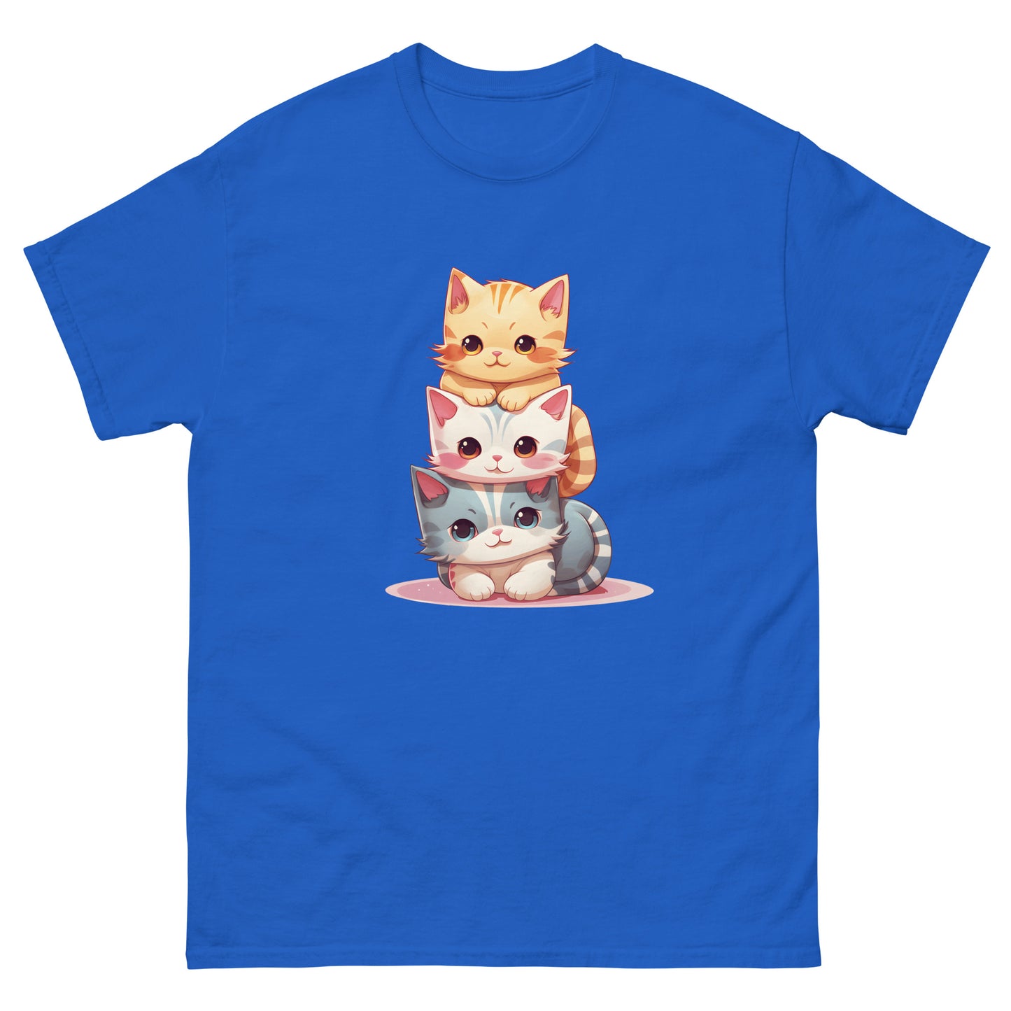 Cute Kawaii Cat Pile Stackable Cats T-Shirt