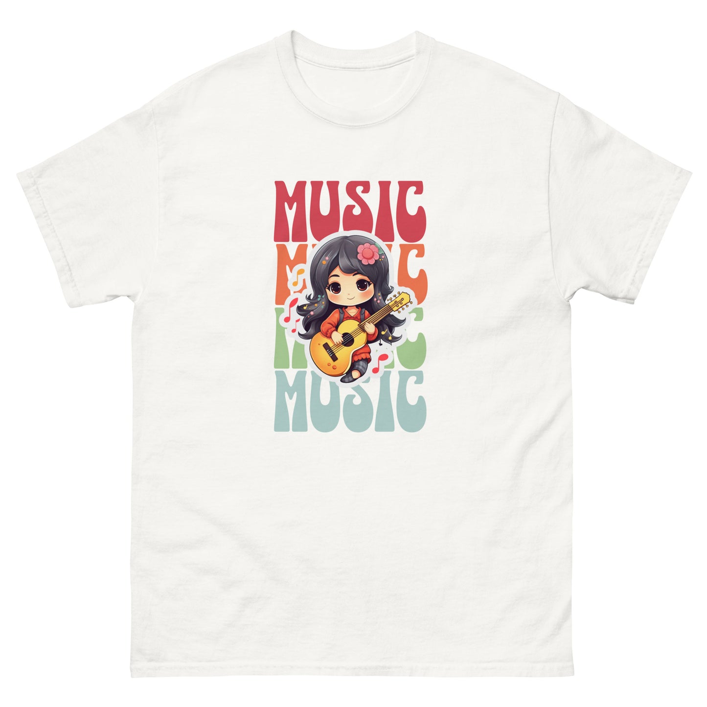 Colorful Music: Guitar Girl T-Shirt