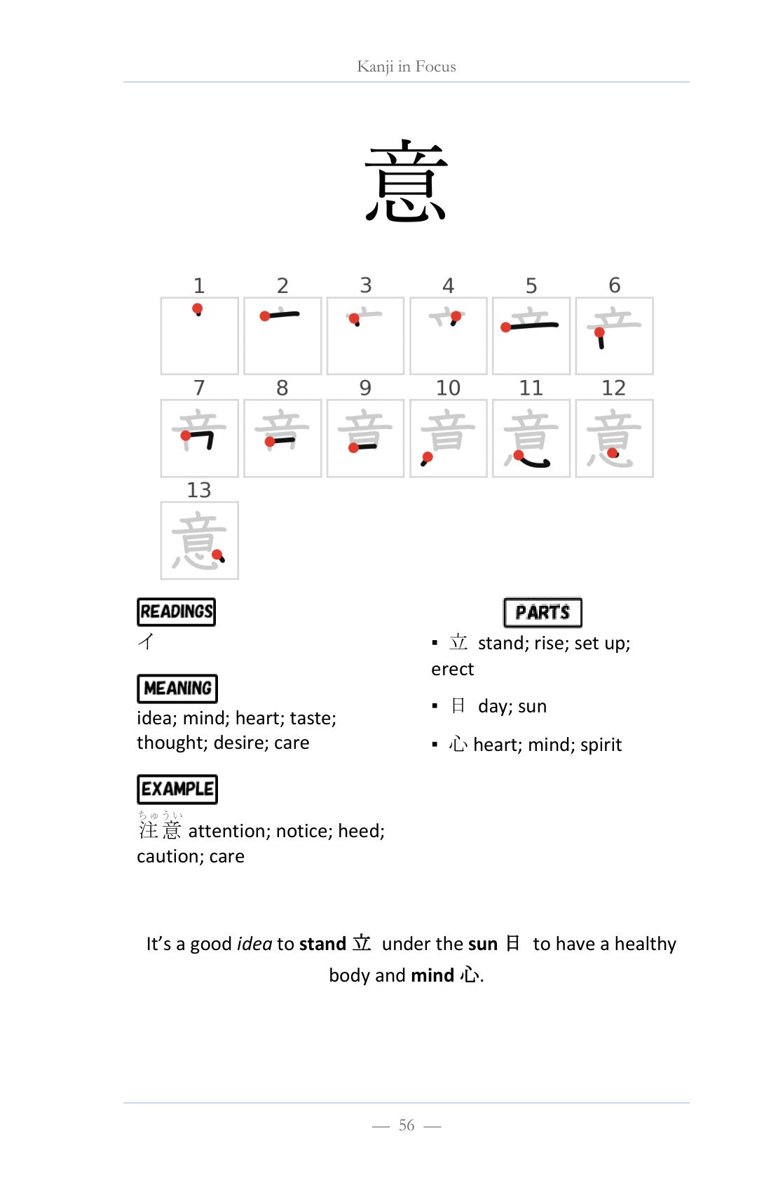 Kanji in Focus, page 57 of Learn Japanese with Stories Volume 19: Kicchomu's Horse