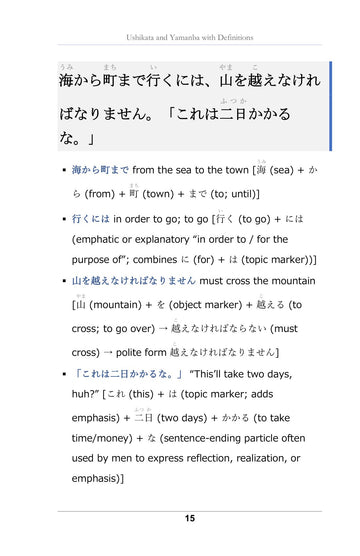 Every sentence, word by word, page 16 of Learn Japanese with Yokai Volume 6: Yamanba, the Mountain Witch