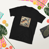 Riding the Wave - Ukiyo-e Cat Art T-Shirt