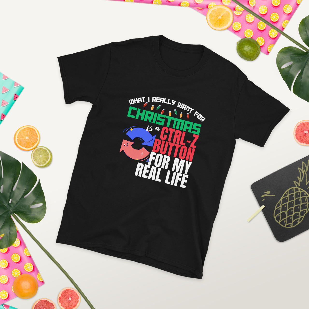 Christmas Laughs Control-Z Button Humor T-Shirt