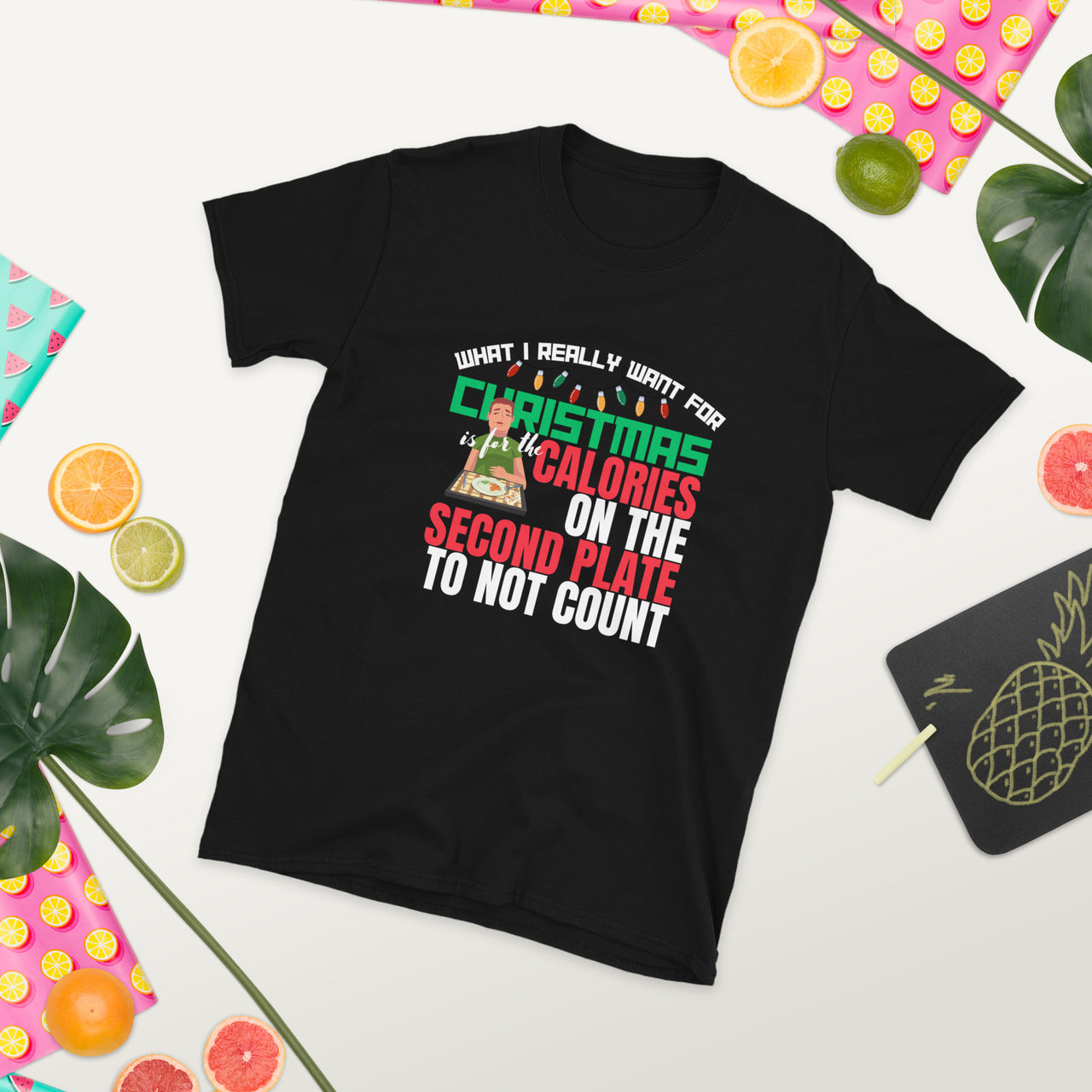 Calorie-Free Christmas Second Plate T-Shirt