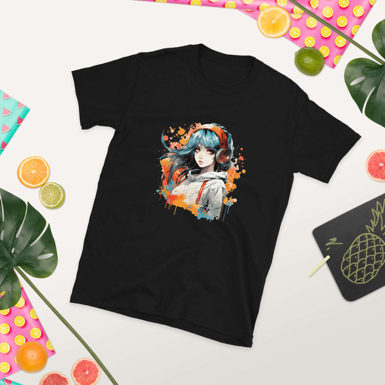 Anime Beats: Girl with Headphones T-Shirt