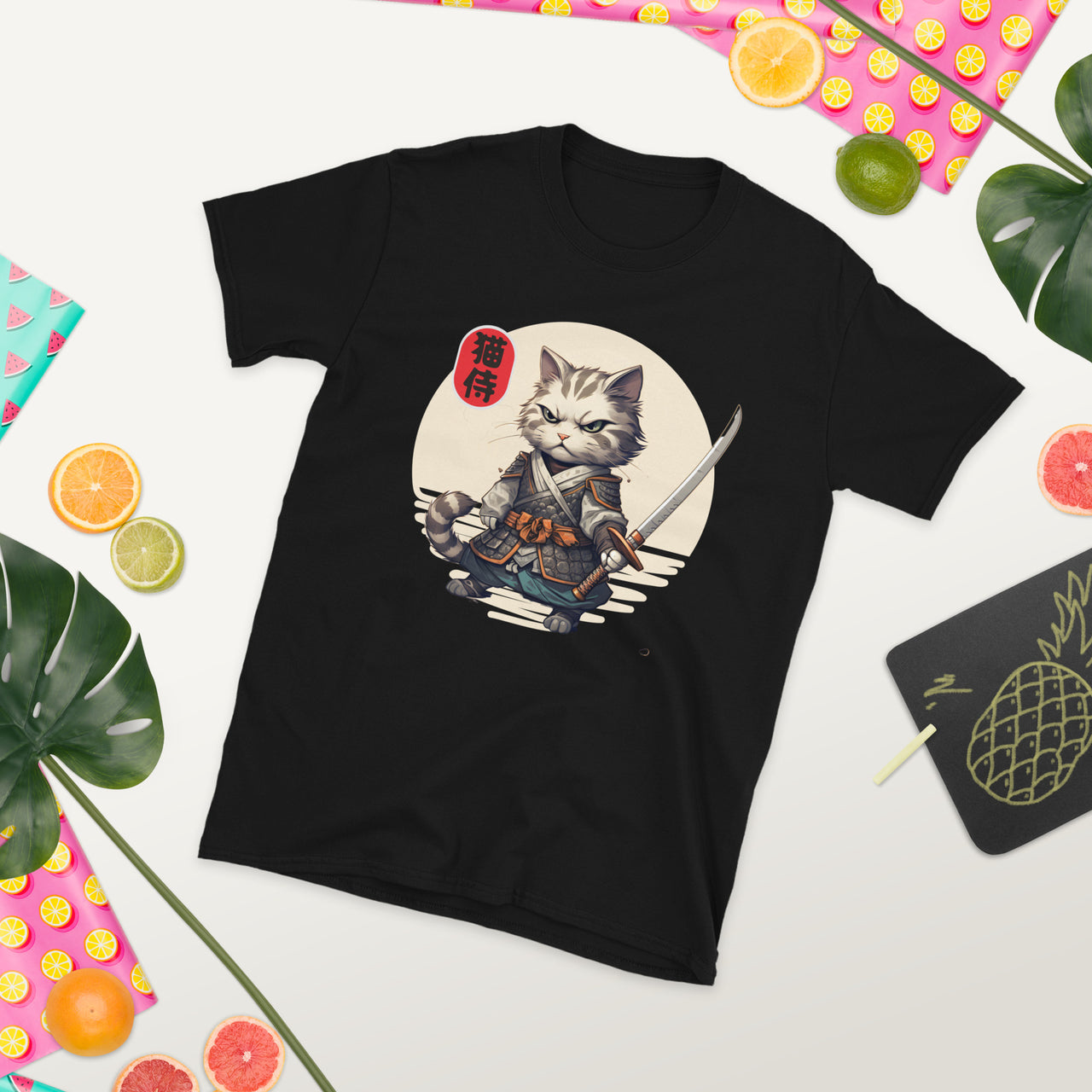 Neko Warrior - Cute Samurai Cat T-Shirt