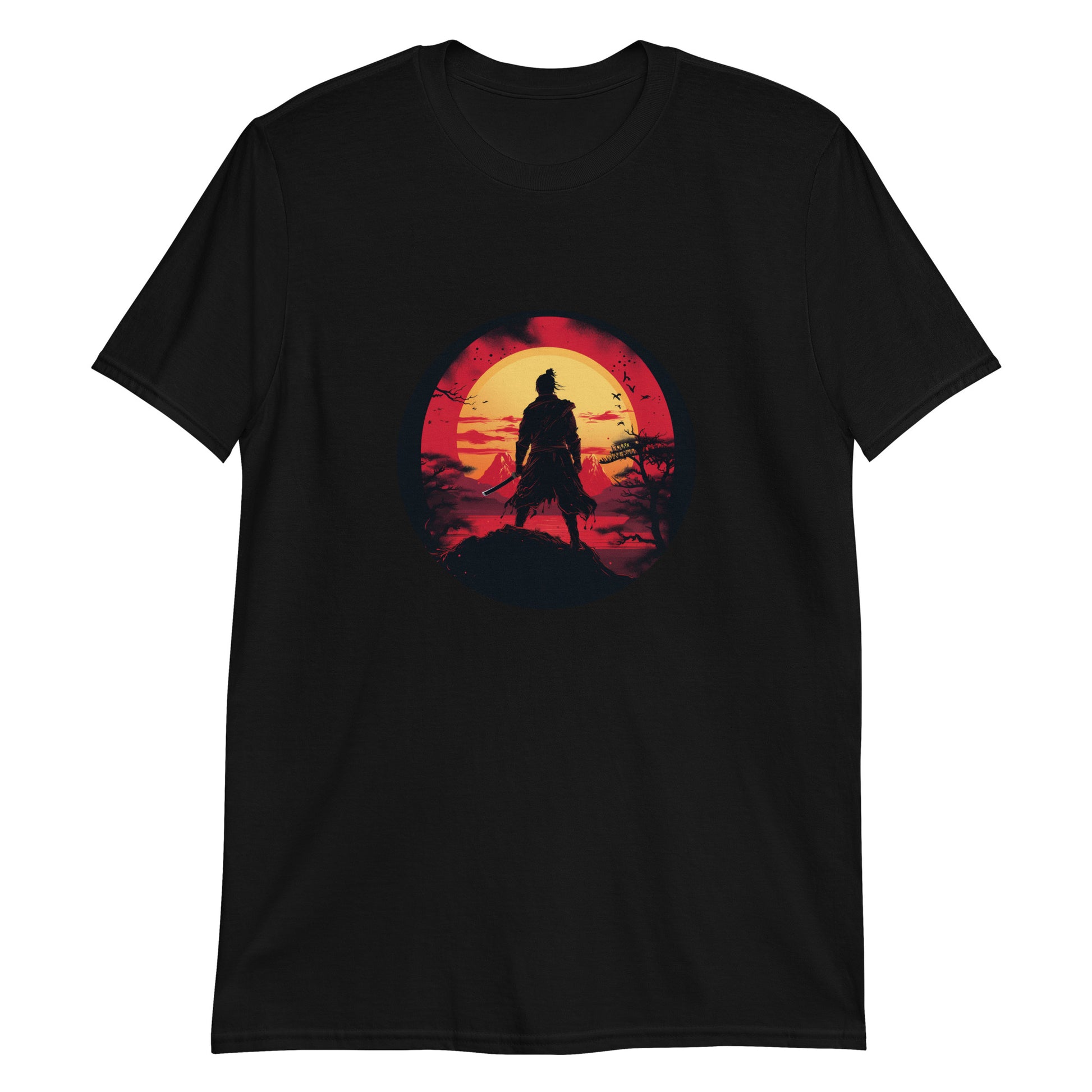 Lone Samurai Stares into the Rising Sun Unisex Japanese-Inspired Shirt