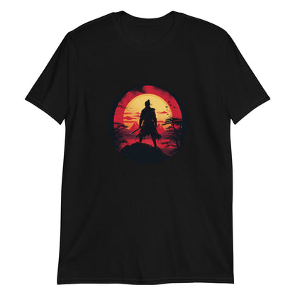 Lone Samurai Stares into the Rising Sun Unisex Japanese-Inspired Shirt