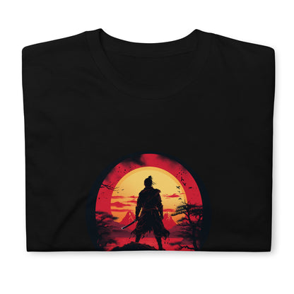 Lone Samurai Stares into the Rising Sun Unisex Japanese-Inspired Shirt