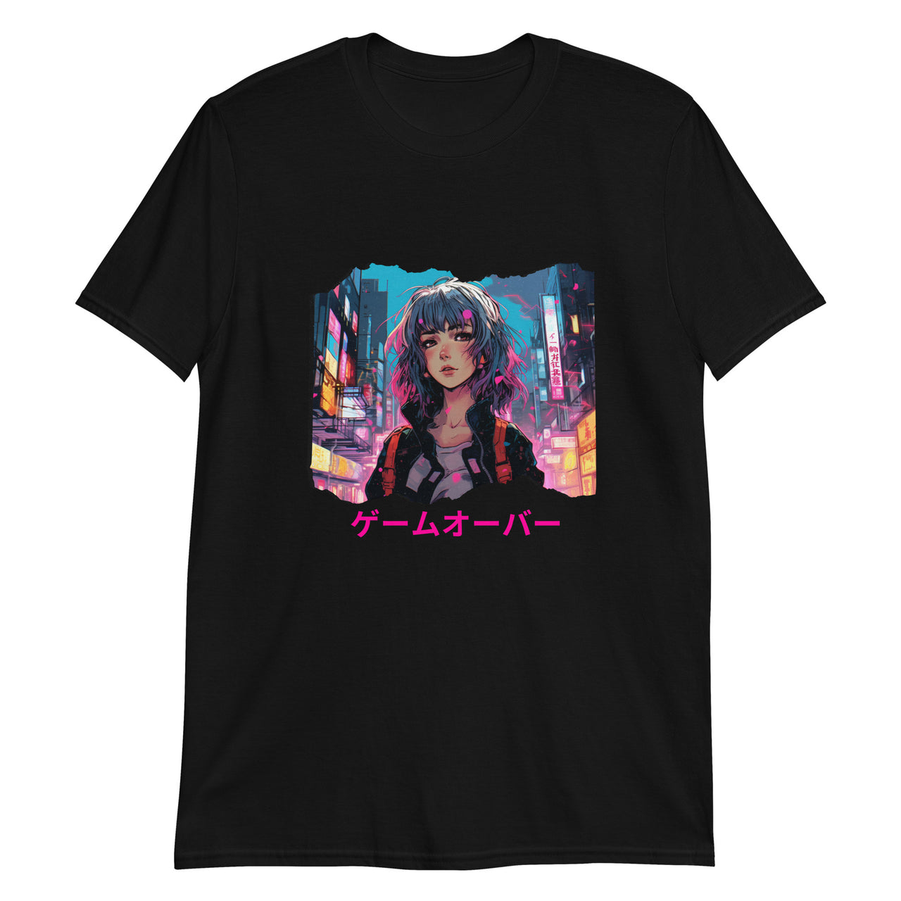 Cyberpunk Anime Game Over T-Shirt