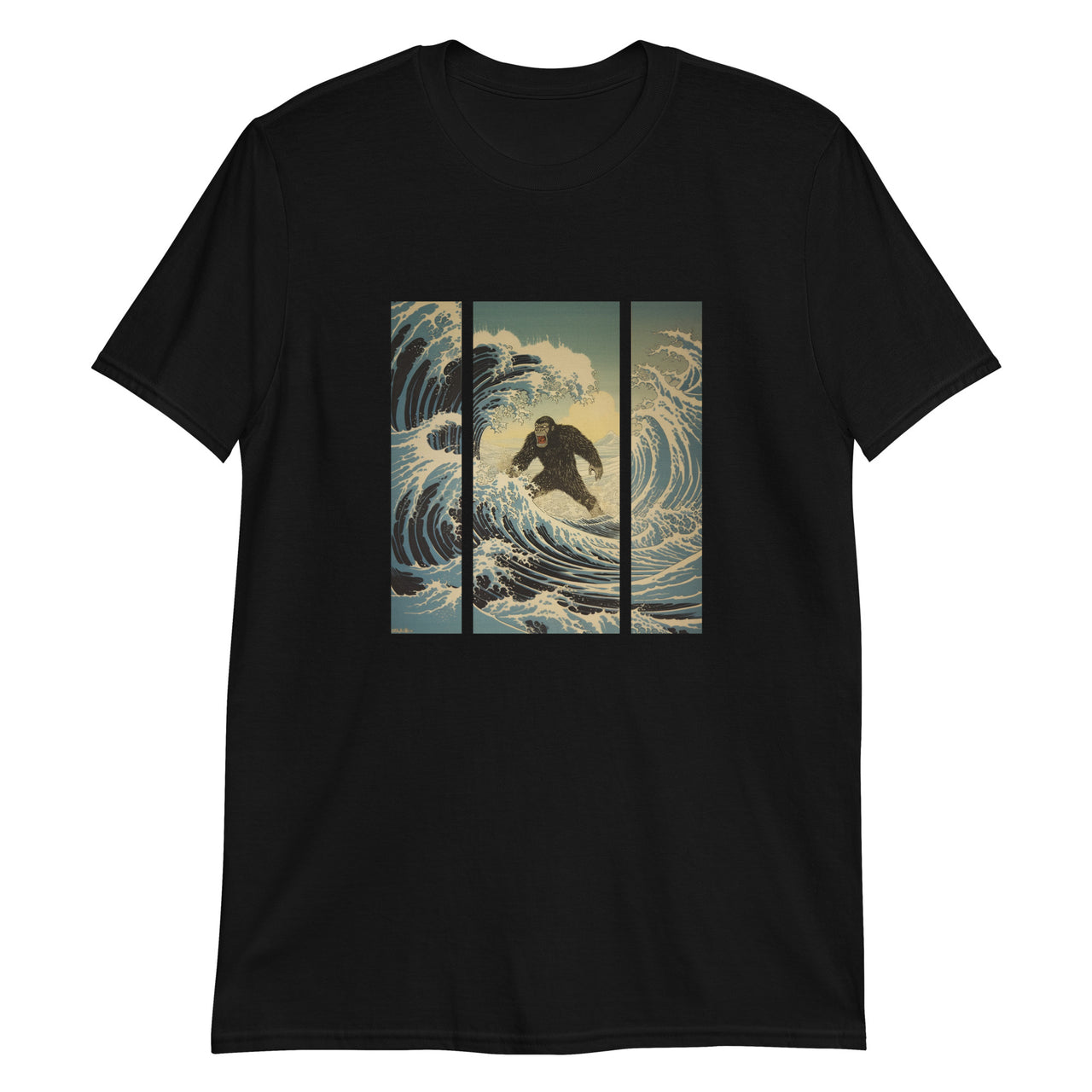 Ukiyoe Meets Gorilla The Hokusai Wave T-Shirt