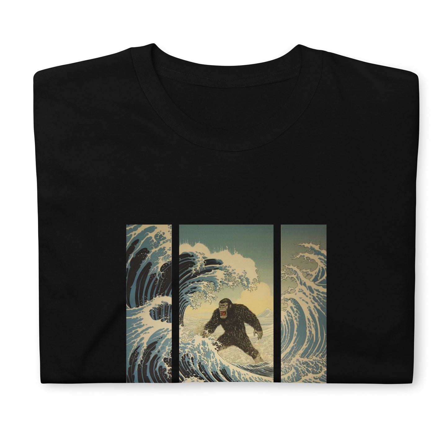 Ukiyoe Meets Gorilla The Hokusai Wave T-Shirt