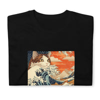 Thumbnail for Ukiyo-e Cats Riding the Great Wave T-Shirt