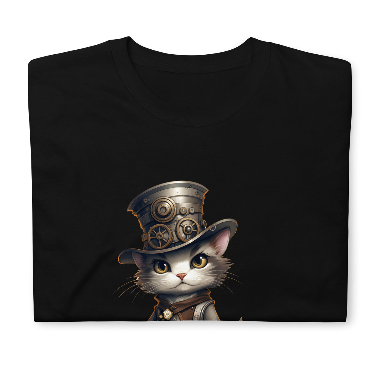 Steampunk Anime Cat Gear Up T-Shirt