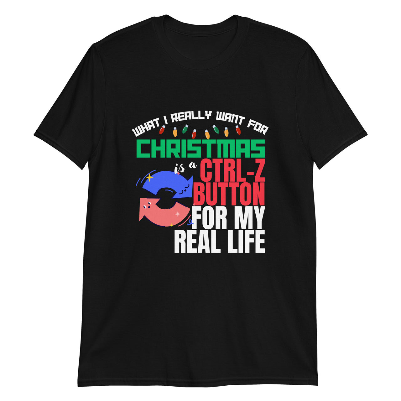 Christmas Laughs Control-Z Button Humor T-Shirt