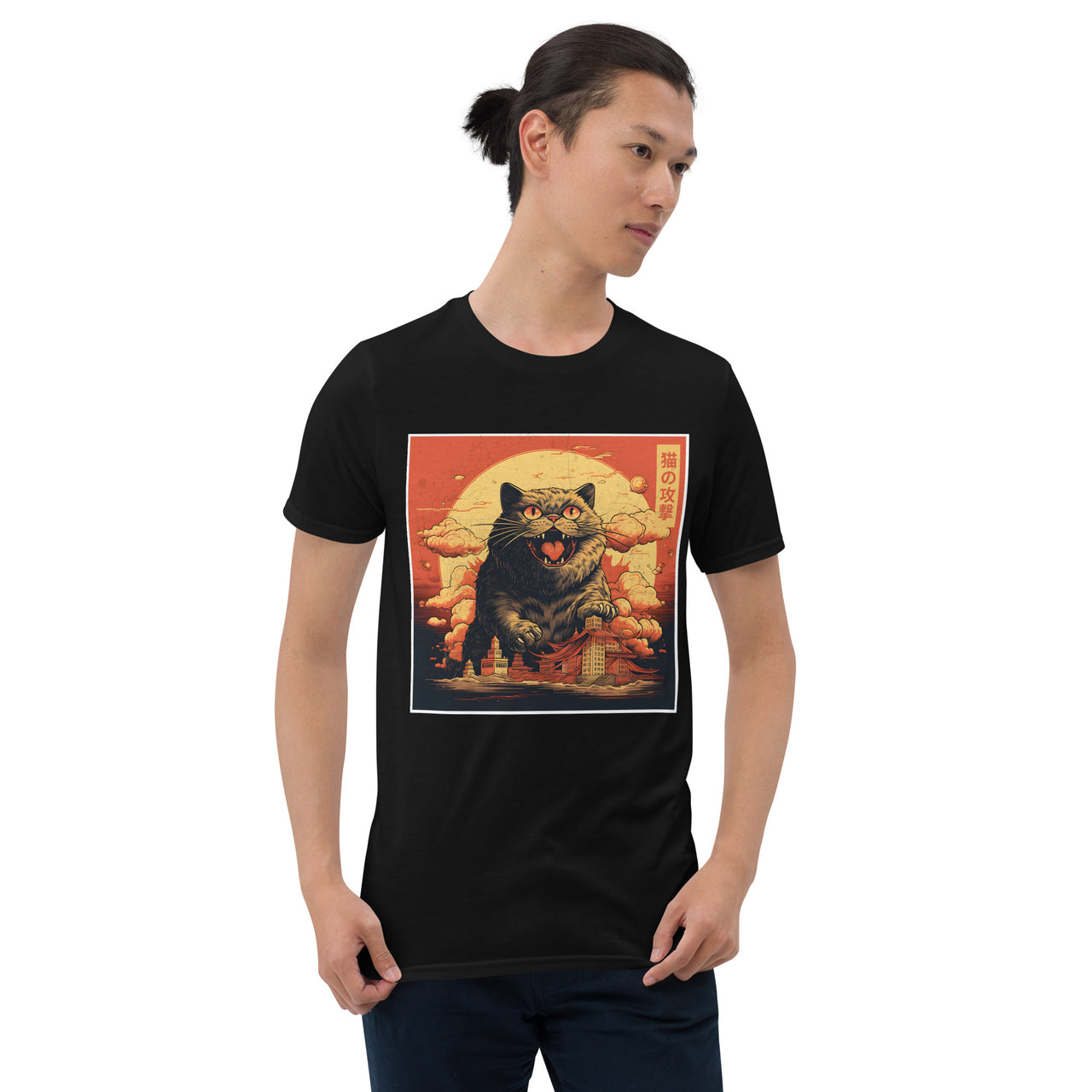 Attack of Cat Ukiyo-e Feline Invasion T-Shirt